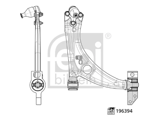 Control/Trailing Arm, wheel suspension